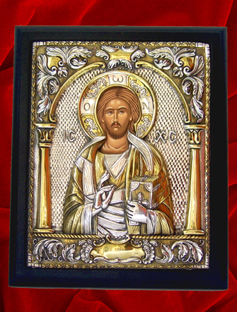 Icoana argint aurit Iisus Hristos 2