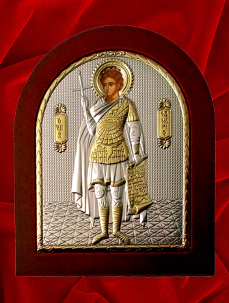 Sfantul Fanurie, Icoana din argint aurita