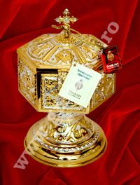 Racla sfinte moaste hexagonala 2, aurita