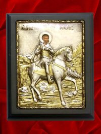 Icoana din argint. Sfantul Mina