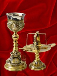 Set Sfinte Vase cu Icoane – Model Arhieresc, Aurit și Argintat